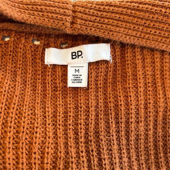 BP. Cozy Long Knit Sweater Cardigan Duster Womens Medium Orange Rust Fall Winter - Picture 5 of 8